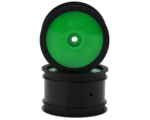 Whitz Racing Products WL-REAR-GRN Green 1/10 Whiplash Rear 2.2" Sprint Car Wheels (2 Pack)