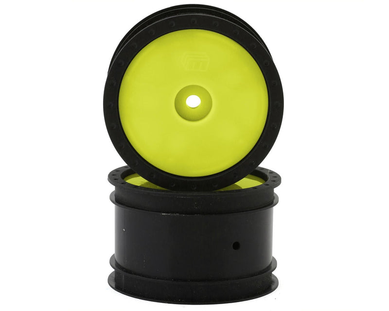 Whitz Racing Products WL-REAR-YLW Yellow 1/10 Whiplash Rear 2.2" Sprint Car Wheels (2 Pack)