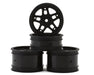 Whitz Racing Products WL-SET Black 1/10 Whiplash 2.2" Sprint Car Dirt Oval Wheels Set (Front & Rear)