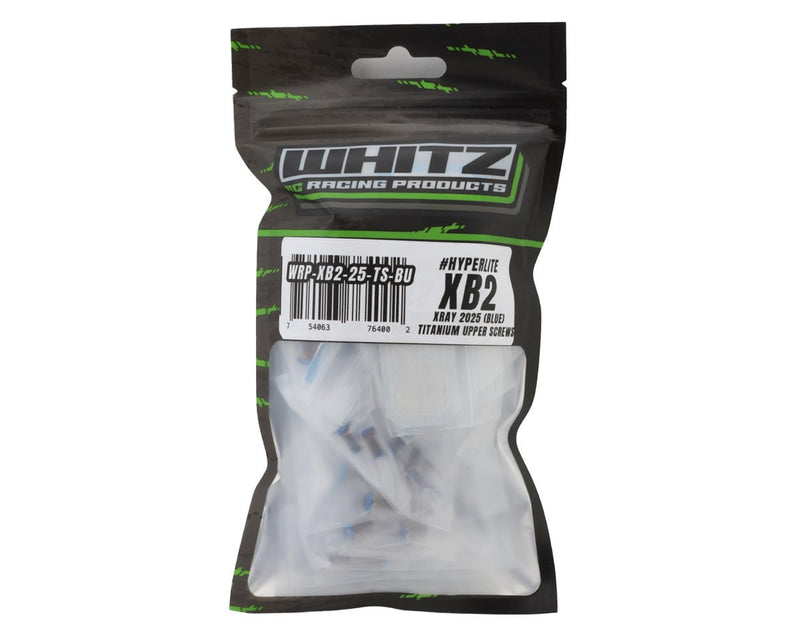 Whitz Racing Products XB2-25-TS-BU Blue Xray XB2 2025 HyperLite Titanium Upper Screws Kit