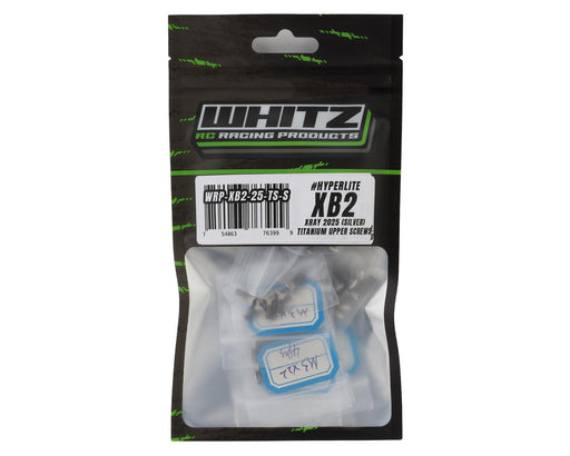 Whitz Racing Products XB2-25-TS-S Silver Xray XB2 2025 HyperLite Titanium Upper Screws Kit