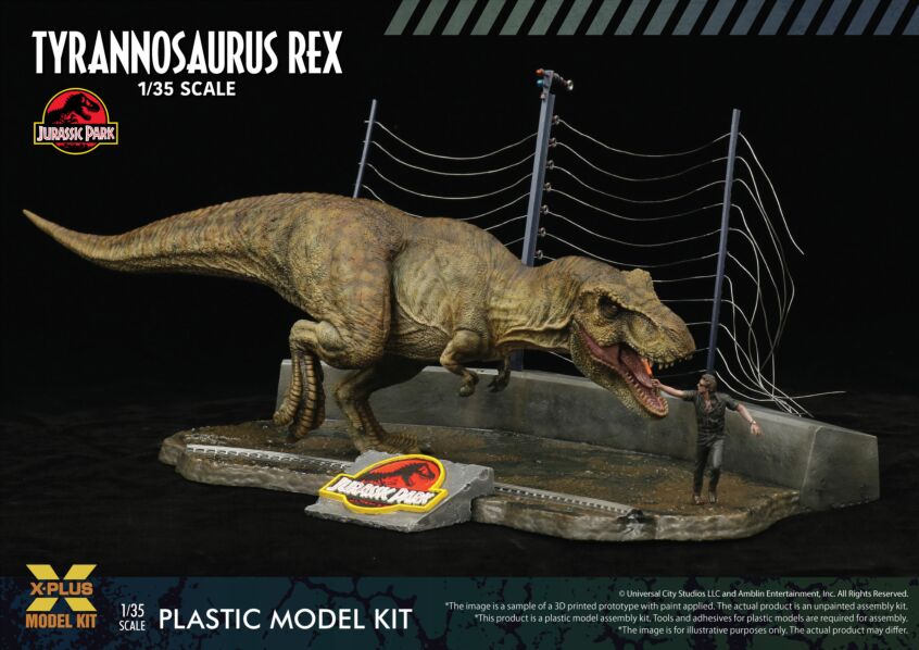 X-Plus Models 010-2 1/35 JP T-Rex Chasing Malcom Figure Kit