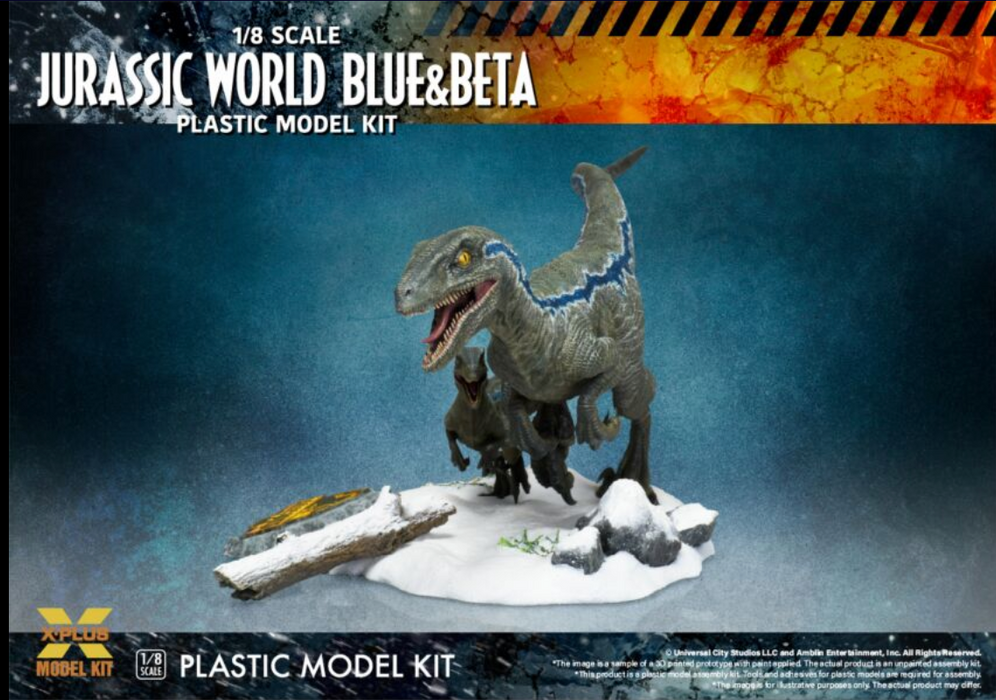 X-Plus Models 200143 1/8 Blue + Beta Jurassic World Figure Kit