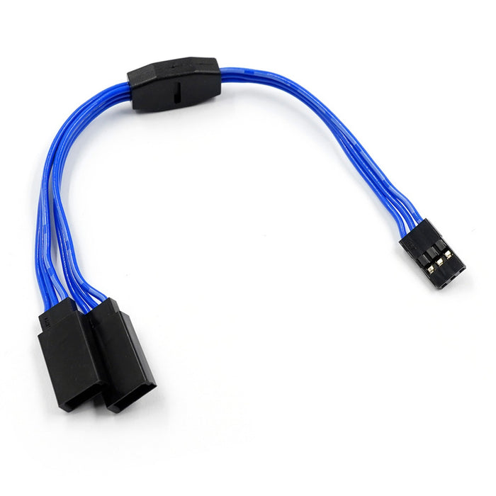 Yeah Racing 0154DB Blue 60-Core Y-Harness High Current Servo Extension Lead 150mm