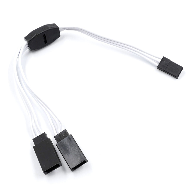 Yeah Racing 0154WT White 60-Core Y-Harness High Current Servo Extension Lead 150mm