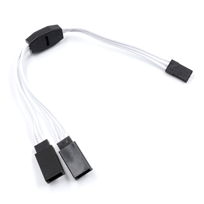 Yeah Racing 0154WT White 60-Core Y-Harness High Current Servo Extension Lead 150mm