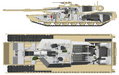 Ryefield Models 5007 1/35 M1A1/A2 Abrams Tank with Full Interior (2 in 1) Model Kit