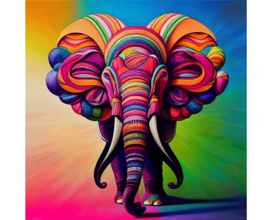 Zen Chalet CE500 Colorful Elephant 500 Piece Wooden Jigsaw Puzzle