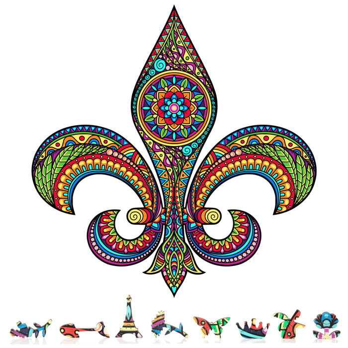 Zen Chalet FDL550 Fleur De Lis 550 Piece Wooden Puzzle