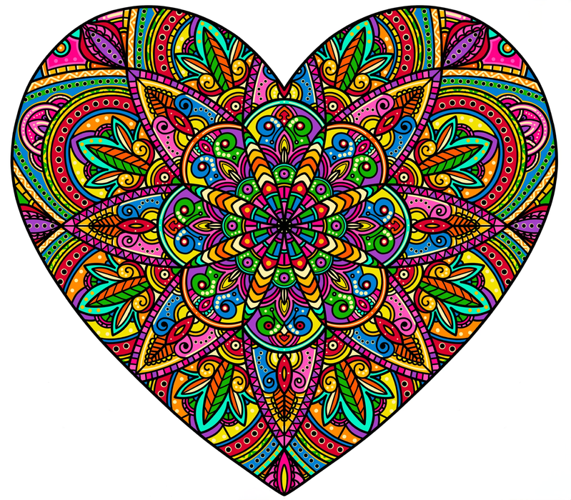 Zen Chalet MH200 Mandala Heart 200 Piece Wooden Jigsaw Puzzle