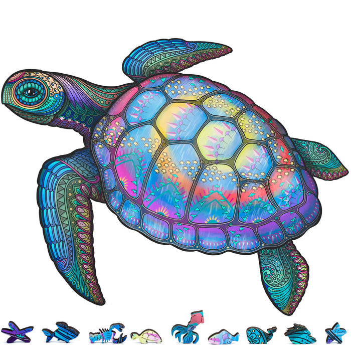 Zen Chalet ST200 Sea Turtle 200 Piece Wooden Jigsaw Puzzle