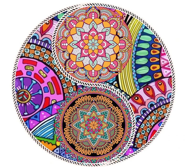 Zen Chalet YYF500 Yin Yang Flowers 500 Piece Wooden Puzzle