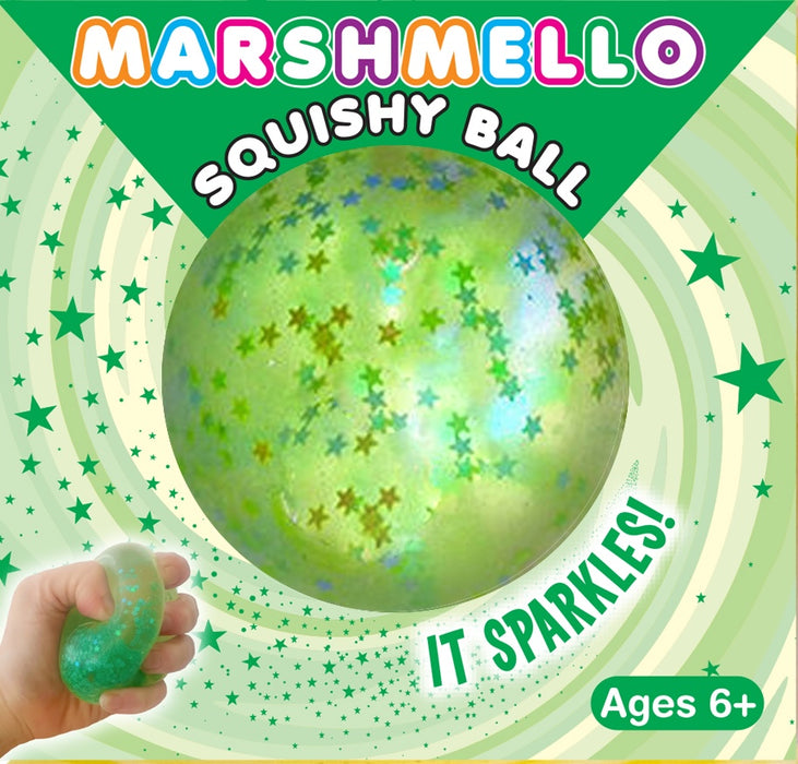 Zorbitz Marshmello Squishy Sparkle Ball (Colors May Vary)