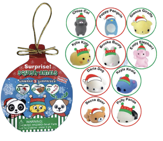 Zorbitz Squish-Amals Christmas Ornament (1 Chosen at Random)