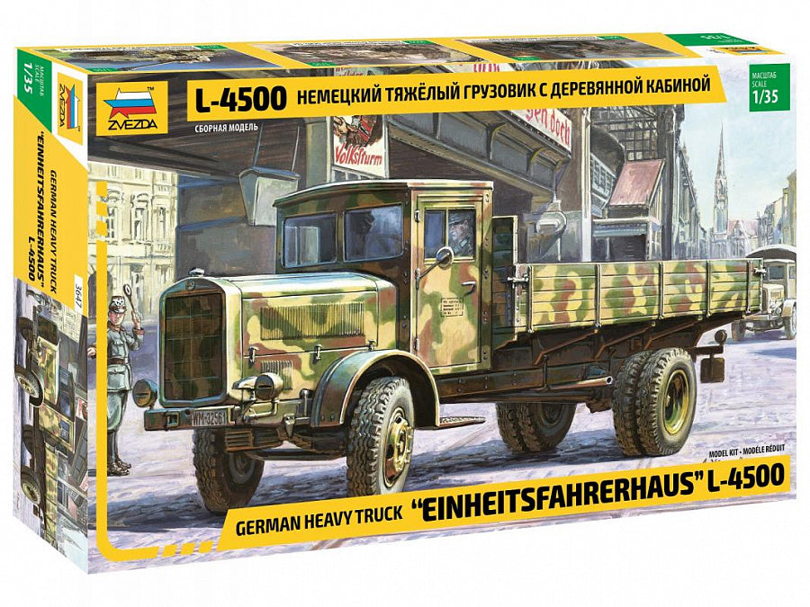 Zvezda 3647 1/35 German Truck Einheitsfahrerhaus L-4500 Model Kit
