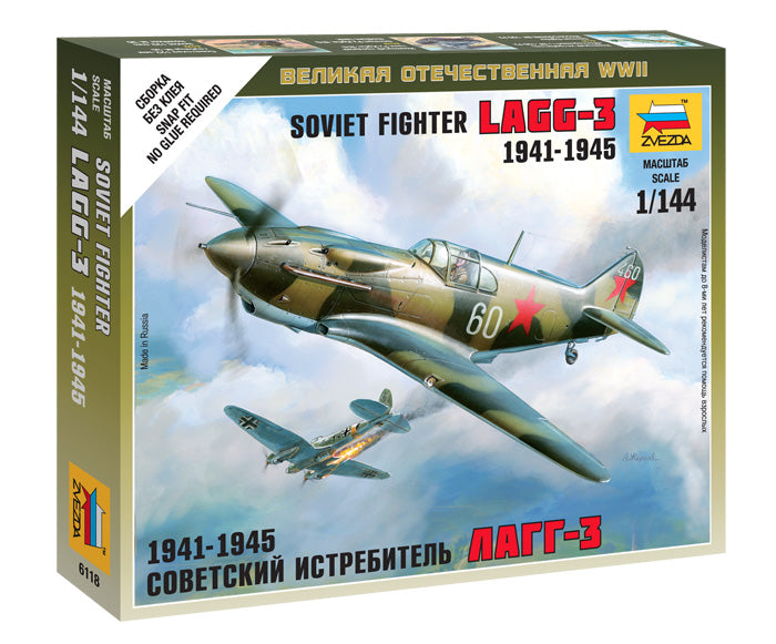 Zvezda 6118 1/144 Soviet Fighter LaGG-3 Model Aircraft Kit