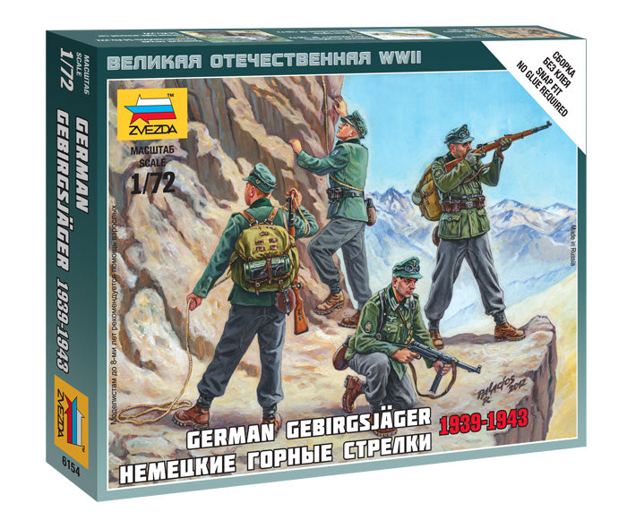 Zvezda 6154 1/72 German Mountain Troops Figures Model Kit