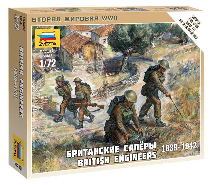 Zvezda 6219 1/72 British Engineers Figures Model Kit