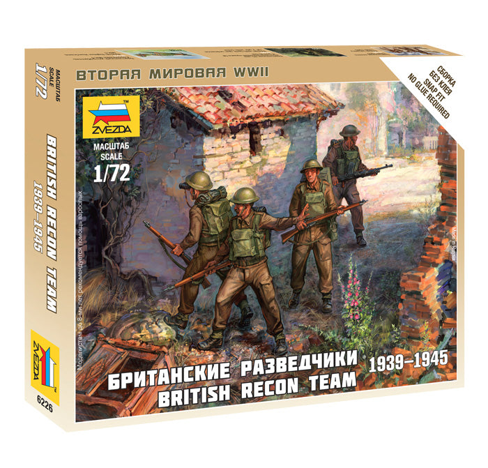 Zvezda 6226 1/72 WWII British Recon Team Figures Model Kit