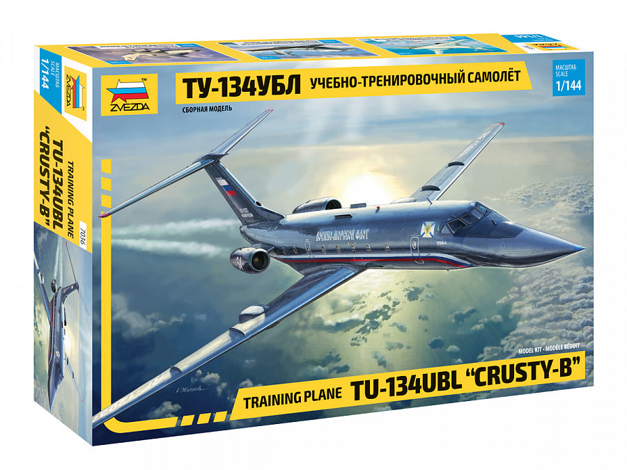 Zvezda 7036 1/144 TU-134UBL "Crusty-B" Training Aircraft Model Kit