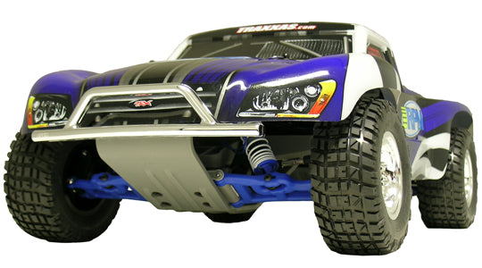 RPM 80953 Chrome Front Bumper with Gray Skid Plate for 2WD Slash