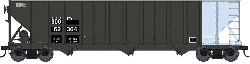 Bowser Executive Line 42404 HO Scale 100 Ton 3-Bay Hopper SOO Line ex-WP 62387