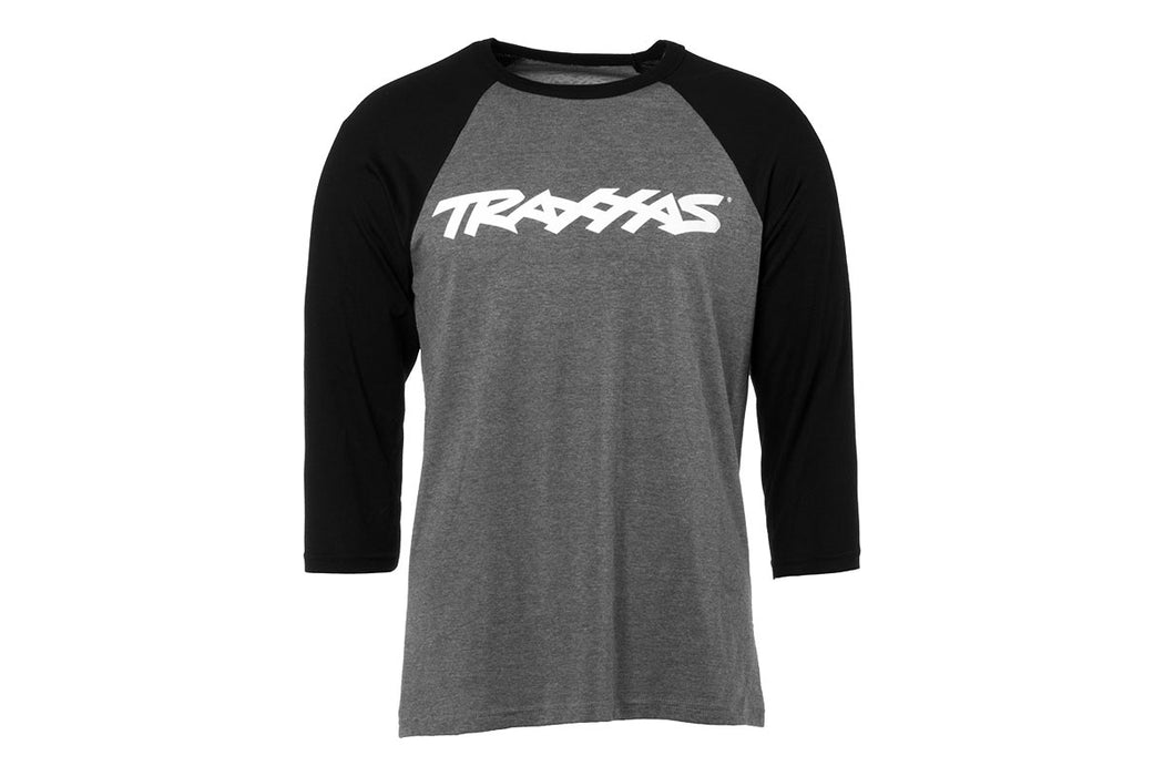 Traxxas 1369 Raglan Long Sleeve Shirt Grey and Black 2XL