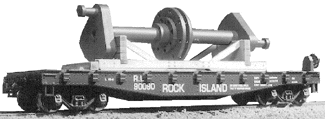 American Model Builders 288 HO Scale Crankshaft and Cradle Flat Car Acrylic and Wood Load