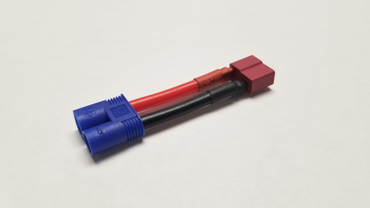WRH H0108 Male EC3 Plug to to Female Deans Ultra Short Wires