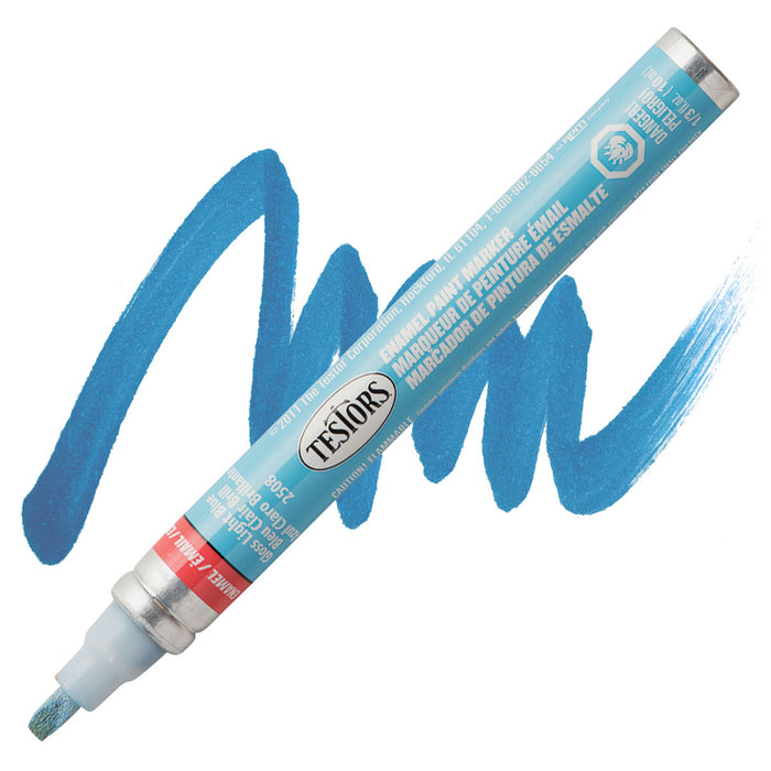 Testors 2508C Enamel Paint Marker, Light Blue