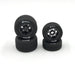 1RC 5528 Front and Rear Hoosier Tires on Black Wheels for Midget 3.0 4 Pack