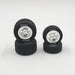 1RC 5529 Front and Rear Hoosier Tires on Chrome Wheels for Midget 3.0 4 Pack
