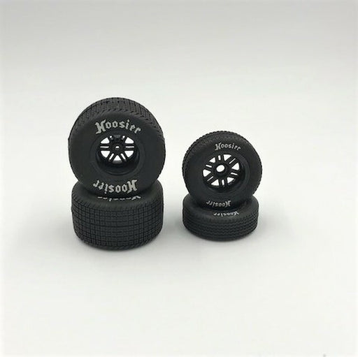 1RC 5532 Soft Front and Rear Hoosier Tires on Black Wheels for Sprint 3.0