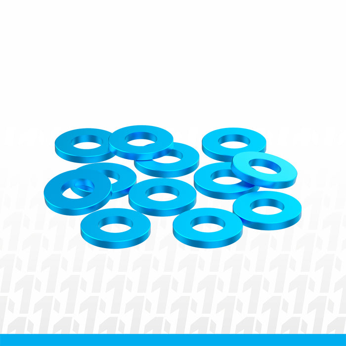 1UP Racing 80316 Blue Precision Aluminum Shims 3x6x0.75mm 12 Pack