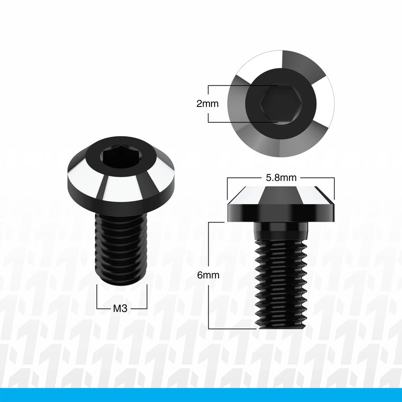 1UP Racing 80901 UltraLite Perfect Center Screws M3 x 6 4 Pack