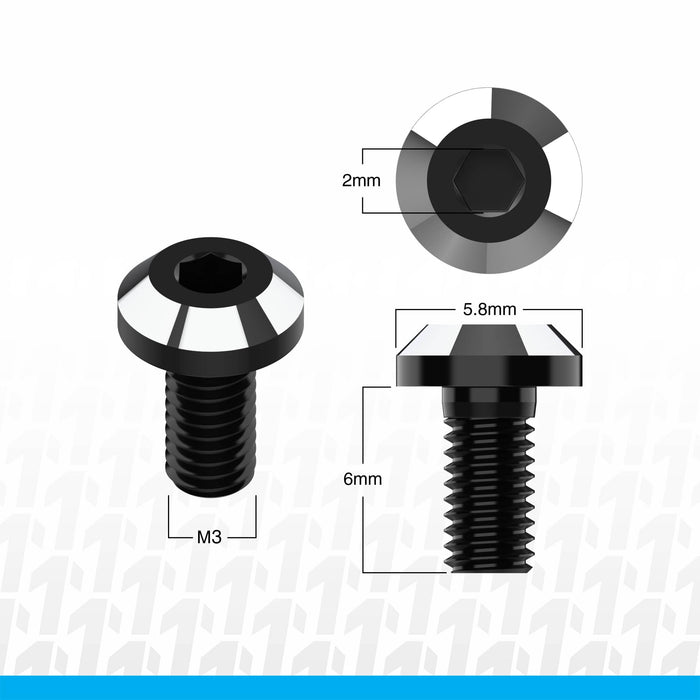 1UP Racing 80901 UltraLite Perfect Center Screws M3 x 6 4 Pack