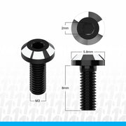 1UP Racing 80902 UltraLite Perfect Center Screws M3 x 8 4 Pack