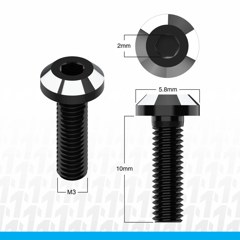 1UP Racing 80903 UltraLite Perfect Center Screws M3 x 10 4 Pack