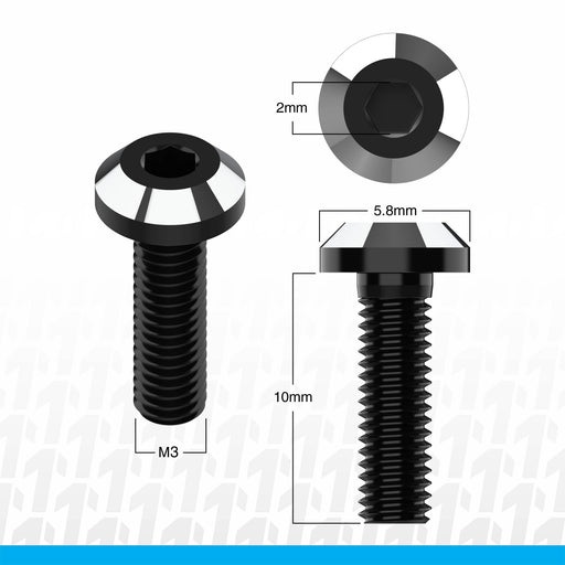 1UP Racing 80903 UltraLite Perfect Center Screws M3 x 10 4 Pack