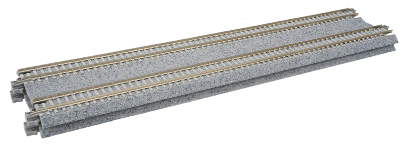 Kato 20004 N Scale UniTrack 9-3/4" Double Track Straight, Concrete Ties (2 Pack)