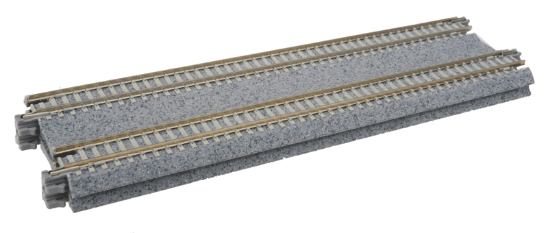 Kato 20012 N Scale UniTrack 7-5/16" Double Track Straight, Concrete Ties (2 Pack)