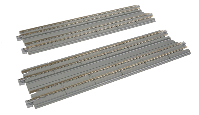 Kato 20-014 N Scale UniTrack 7-5/16" Double Track Straight, Concrete Slab (2 Pack)