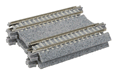 Kato 20042 N Scale UniTrack 2-7/16" Double Track Straight, Concrete Ties (2 Pack)