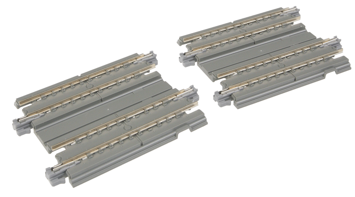 Kato 20044 N Scale UniTrack 2-7/16" Double Track Straight, Concrete Slab (2 Pack)