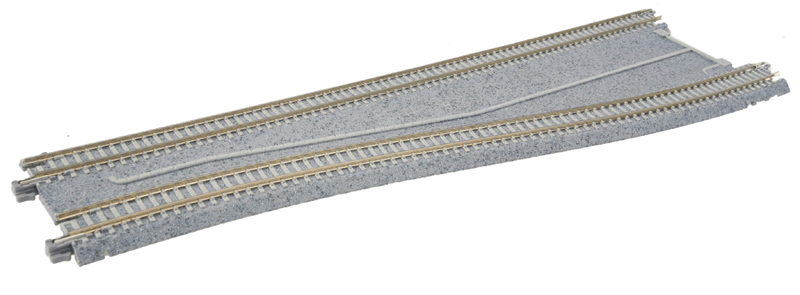 Kato 20-052 N Scale UniTrack 12-1/5" DoubleTrack,Concrete Ties Widening Right-Hand (1)