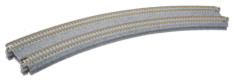 Kato 20181 N Scale UniTrack 15"/16.4" 45-Degree Double Track Curve (2 Pack)