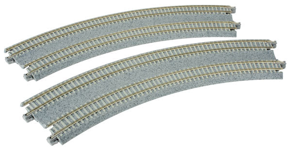 Kato 20183 N Scale UniTrack 11"/12.4" 45-Degree Double Track Curve (2 Pack)