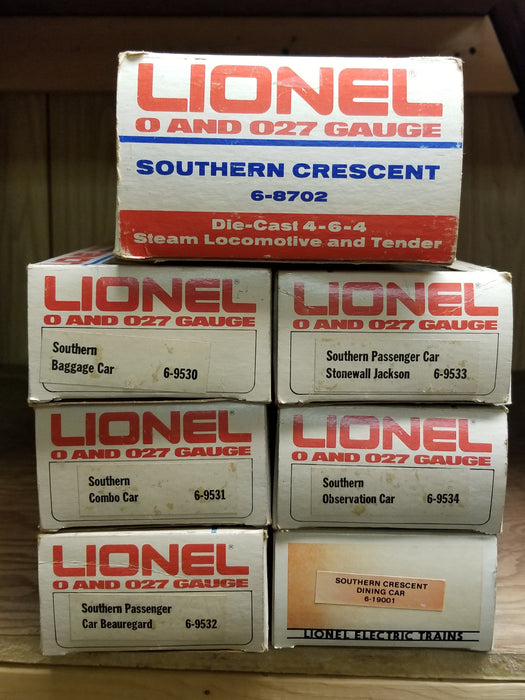Lionel 6-CresLtd O Gauge Southern Cresent Limited 4-6-4 Steam Locomotive and 6 Passenger Car Set NOS