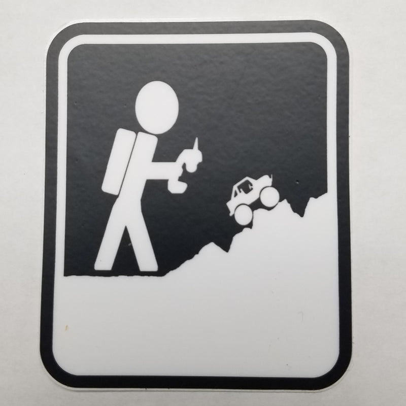 Adventure RC Trucks Small Black Vinyl Decal Sticker 3"x2.5"