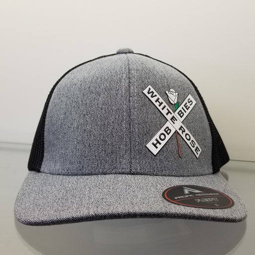White Rose Hobbies WRH Logo Pacific Headwear P405 Gray Heather/Black LG/XL 